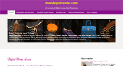 Desktop Screenshot of mondepotvente.com